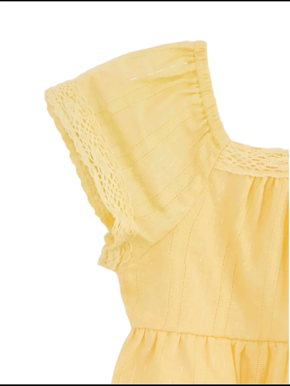 Nwt Wonder Nation Baby Girl's Cotton Yellow Summer Dress, Size 18 months